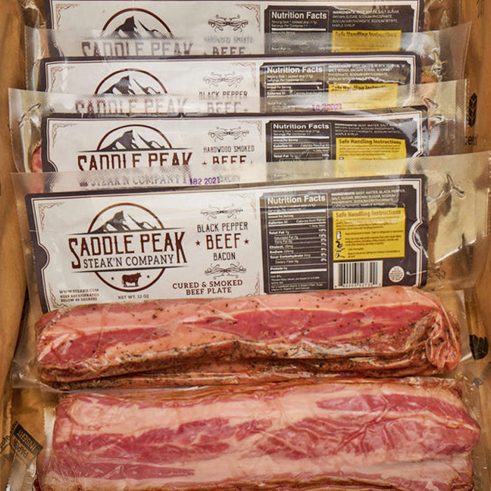 Hardwood Smoked Beef Bacon 12 oz - 4PK