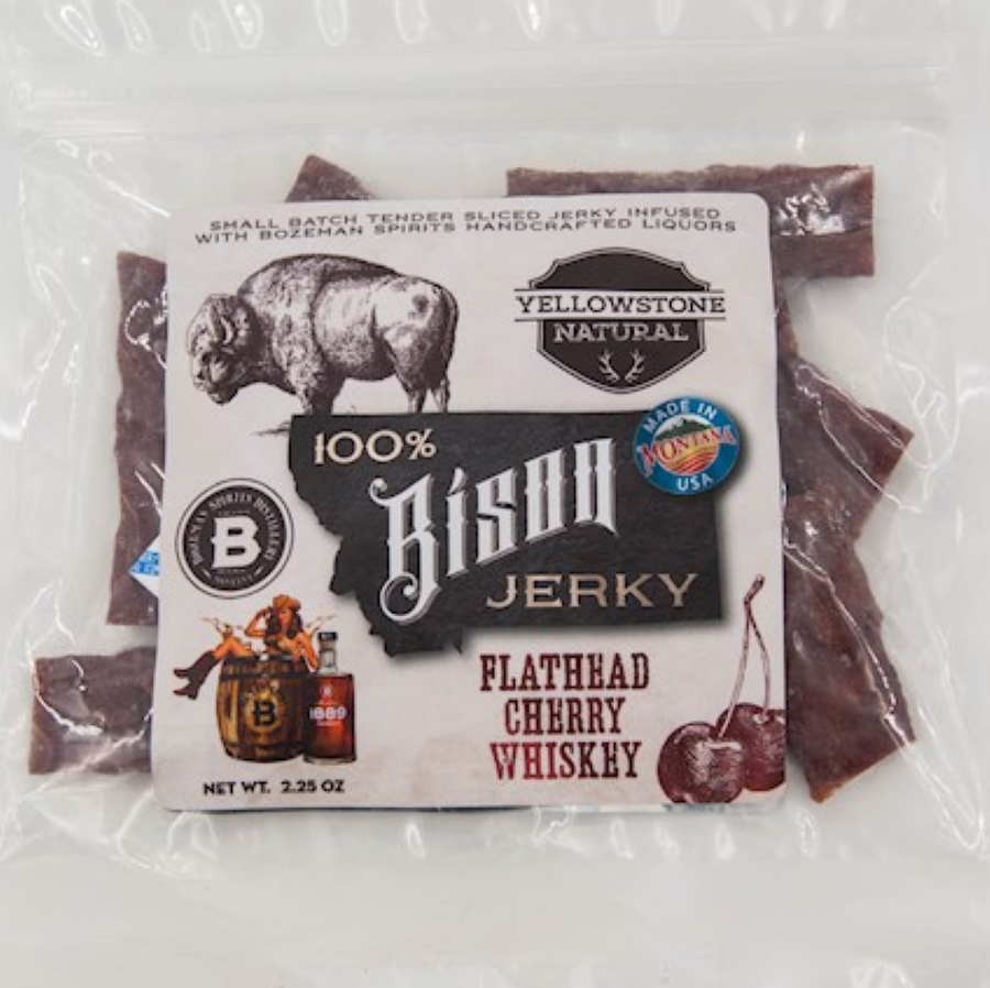 Yellowstone Natural Bison Jerky Flathead Cherry Whiskey