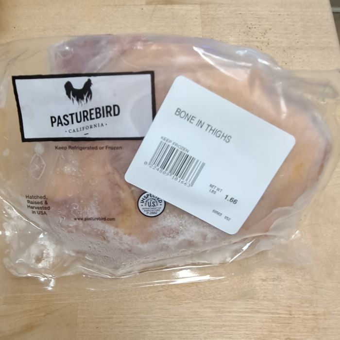 Pasture Bird - Chicken Thighs Bone-In / Skin-On, 1.25lb